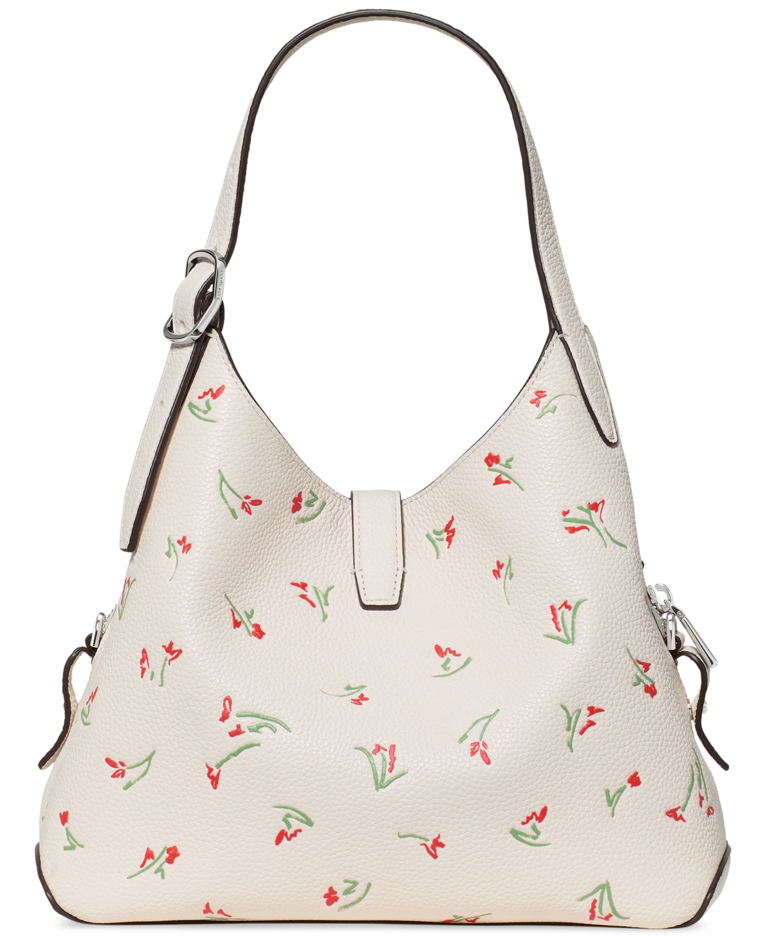 Deco Vibrant Buds Leather Small Crossbody Tote Bag