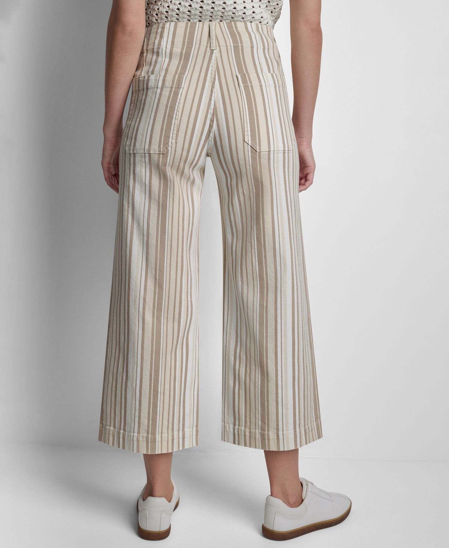 Women's High-Rise Wide-Leg Stripe Pants