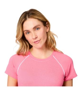 Women's Microtech Chill B Cool Shirred Crew Top