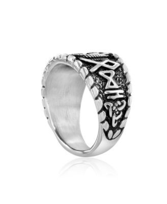 Stainless Steel Oxidized Designed Ring