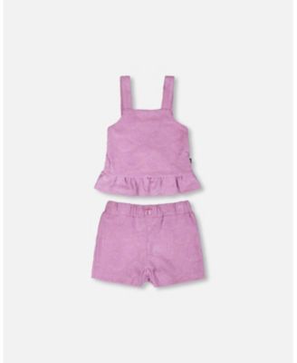 Little Girls Terry Tank Top with Shorts Set