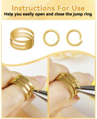 2400pcs Jump Rings Kit Jewelry Making Supplies Necklace Repair Lobster Clasps Pliers Tweezer Opener Earrings Charms