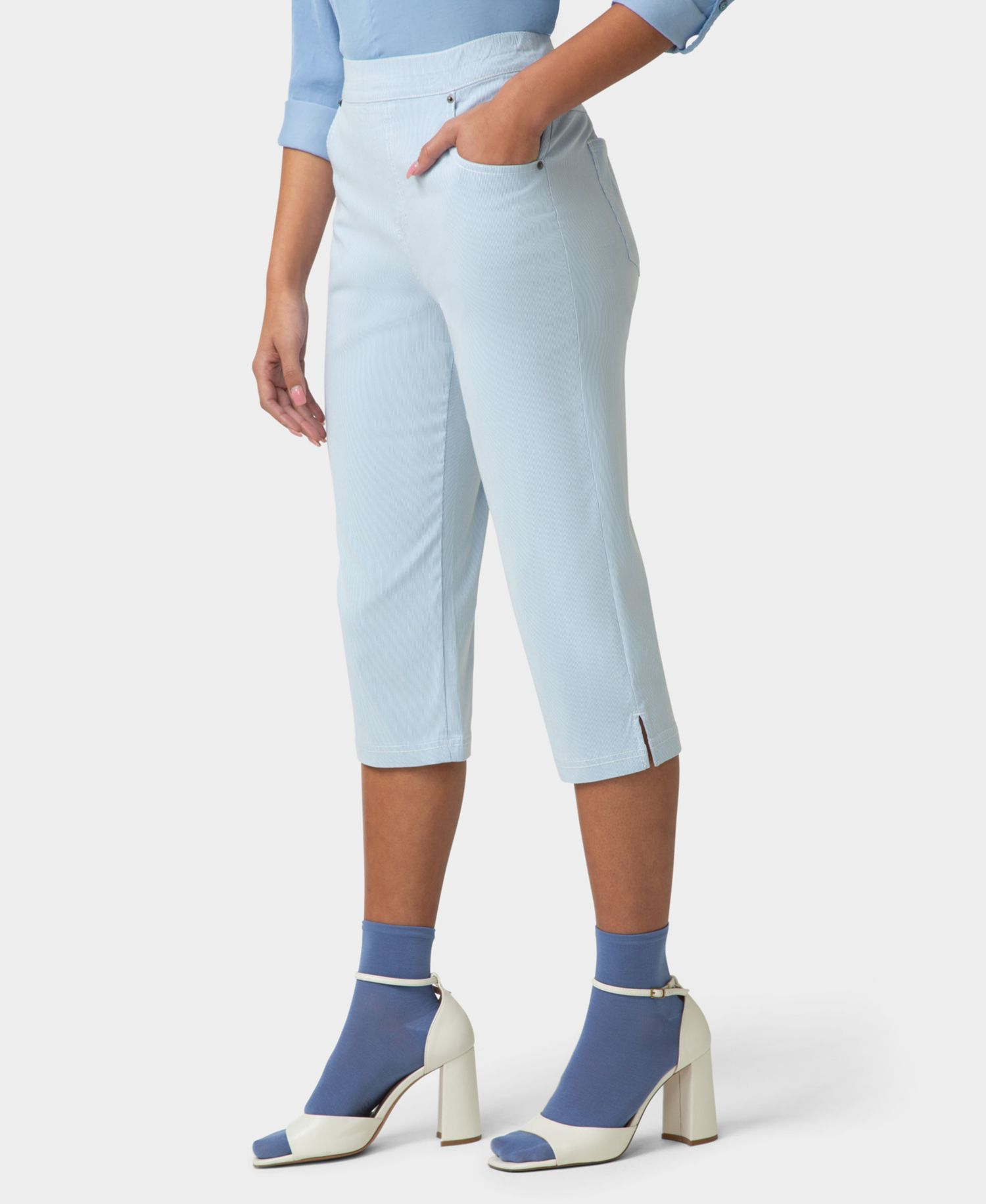 Women's Spring Stripe Pedal Pusher Pant