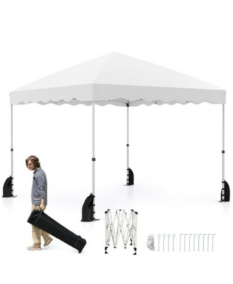 Foldable 10 x 10 ft Pop Up Canopy Tent with Wheeled Carry Bag