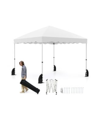 Foldable 10 x 10 ft Pop Up Canopy Tent with Wheeled Carry Bag