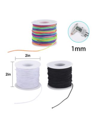 495 Feet Stretchy String Elastic Cord for Bracelets Necklaces Beading Crafts 3 Rolls