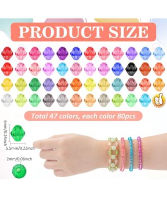 3760pcs Crystal Beads For Bracelets DIY Crafts Jewelry Making Kit