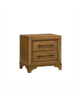 Talcott Wood 2-Drawer Nightstand in Honey