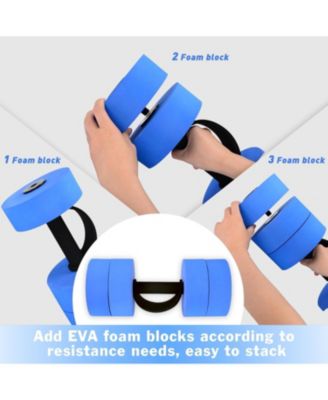 Aquatic Exercise Dumbbells Water Dumbbell Pool Resistance Aquatic Fitness Barbells High-Density EVA Foam Pool Weights Dumbbells