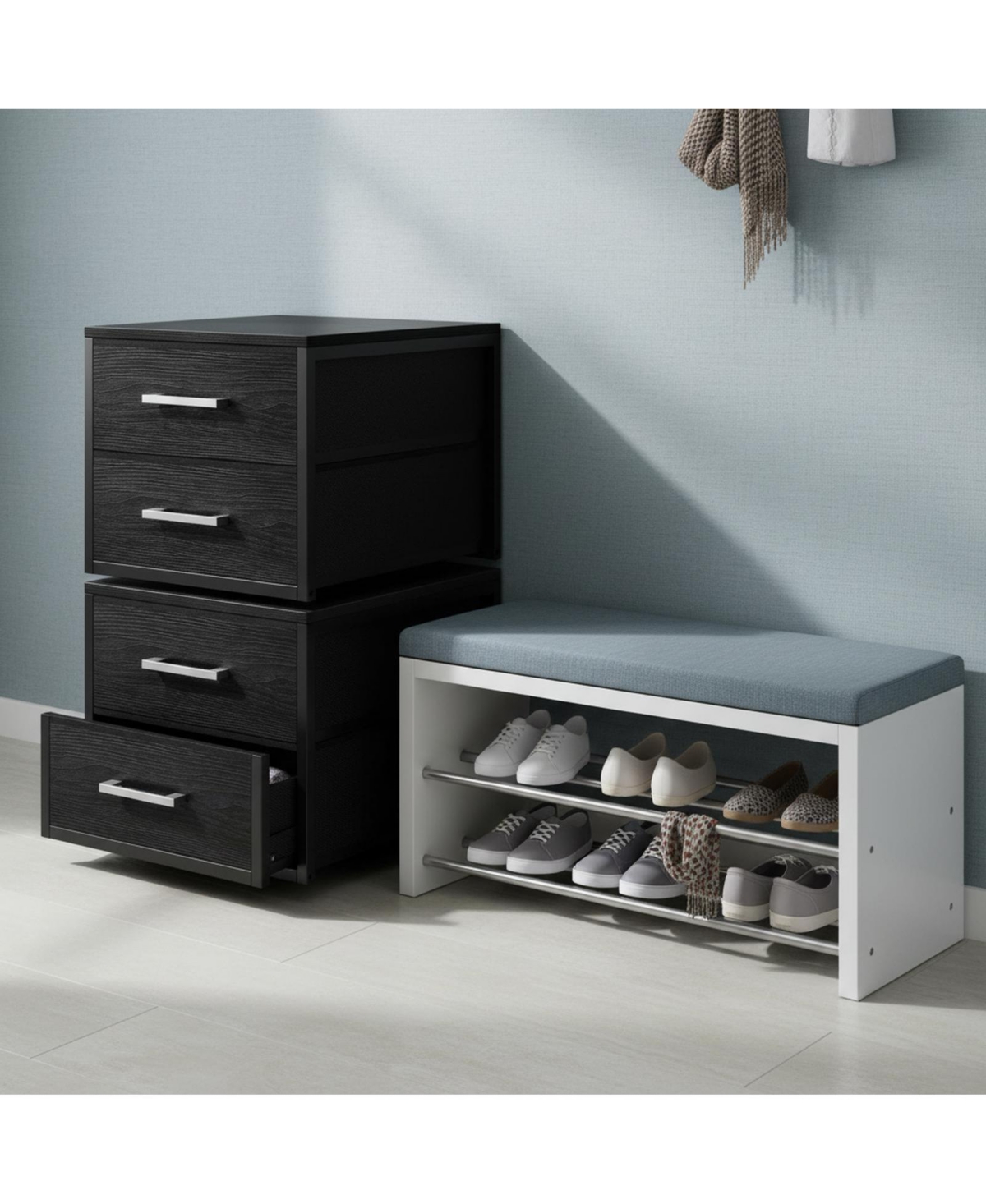 Yigii Stackable Storage Drawers Closet Organizers Fabric 2 Drawer Dresser Bedroom Packs Modern