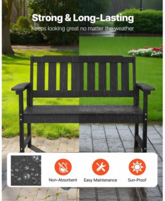 Patio Park Bench 36-Inch Weatherproof