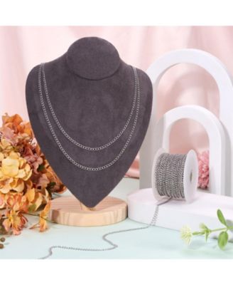 Pandahall Stainless Steel Curb Chains Soldered 4x3x0.6mm Color Plated