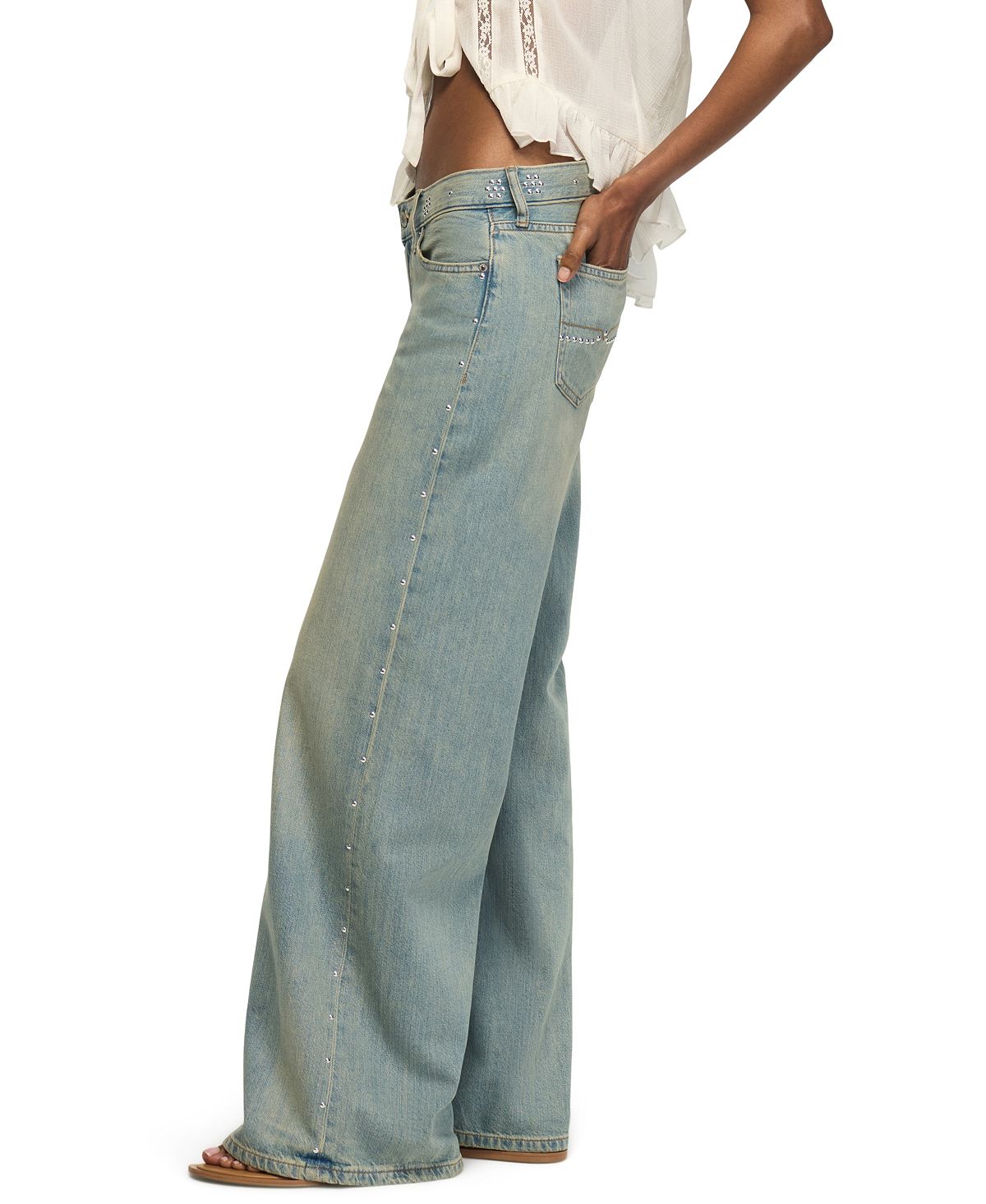 Lucky Brand Women's Super Low-Rise Wide-Leg Jeans view 4 — MAYCSS fashion products