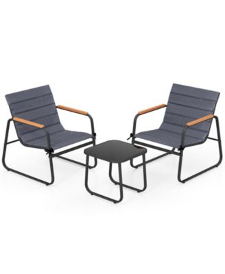 Outdoor Bistro Set 3 Piece Fabric Conversation Set