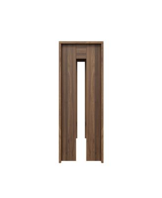 62.99in Extra Long Farmhouse Entryway Table Narrow Sofa Table Walnut