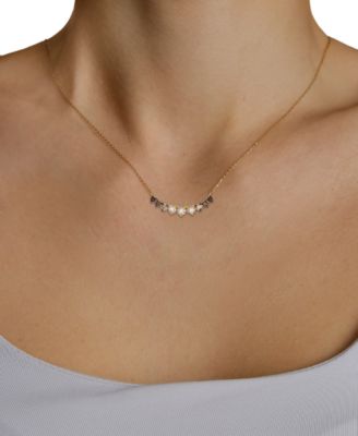 Chocolate Ombre Diamond (0.77 ct. t.w.) Adjustable Necklace in 14k Honey Gold