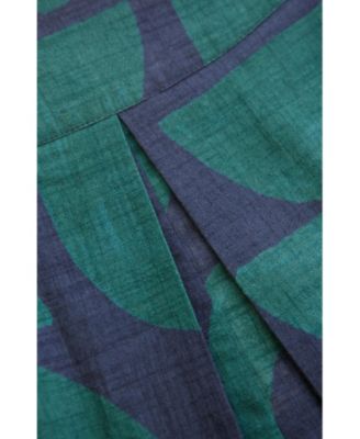 Women's Box Pleated Midi Skirt