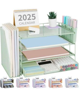 Desk Organizer 4-Tier File Drawer Pen Holders