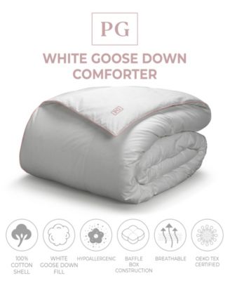 400 Thread Count Cotton Sateen 700 Fill Power Down Comforter, Full/Queen