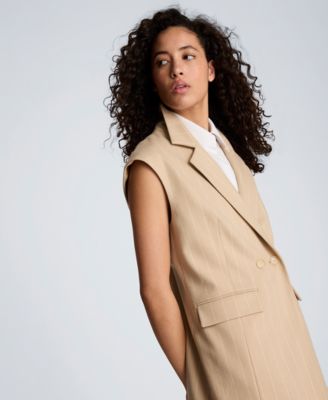 Women's Sleeveless Button-Front Vest