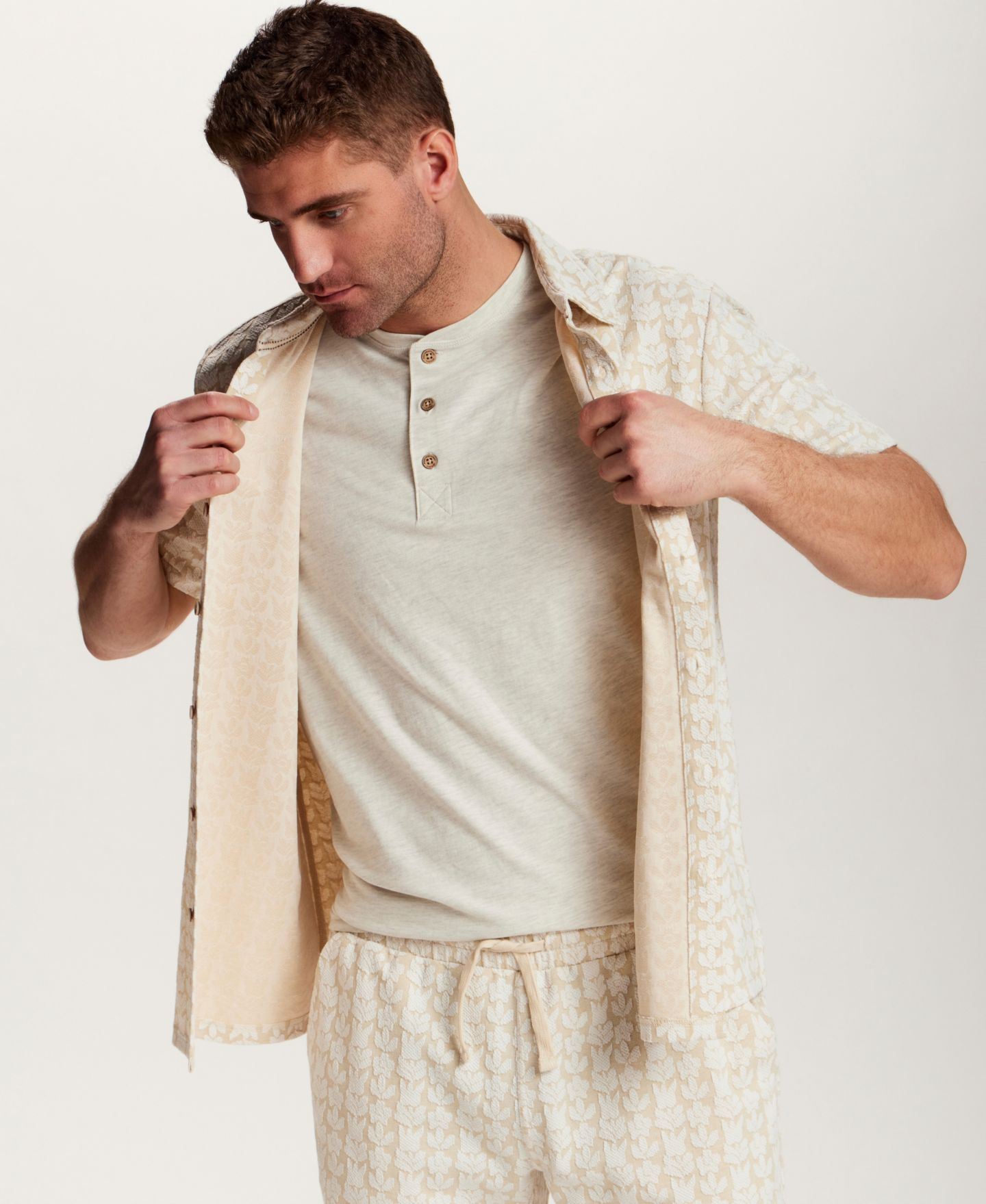 Мужские шорты Weatherproof Vintage Floral Jacquard, цвет: Biege — фото 7