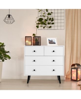 4 Drawers Dresser Chest of Drawers Free Standing Sideboard Cabinet
