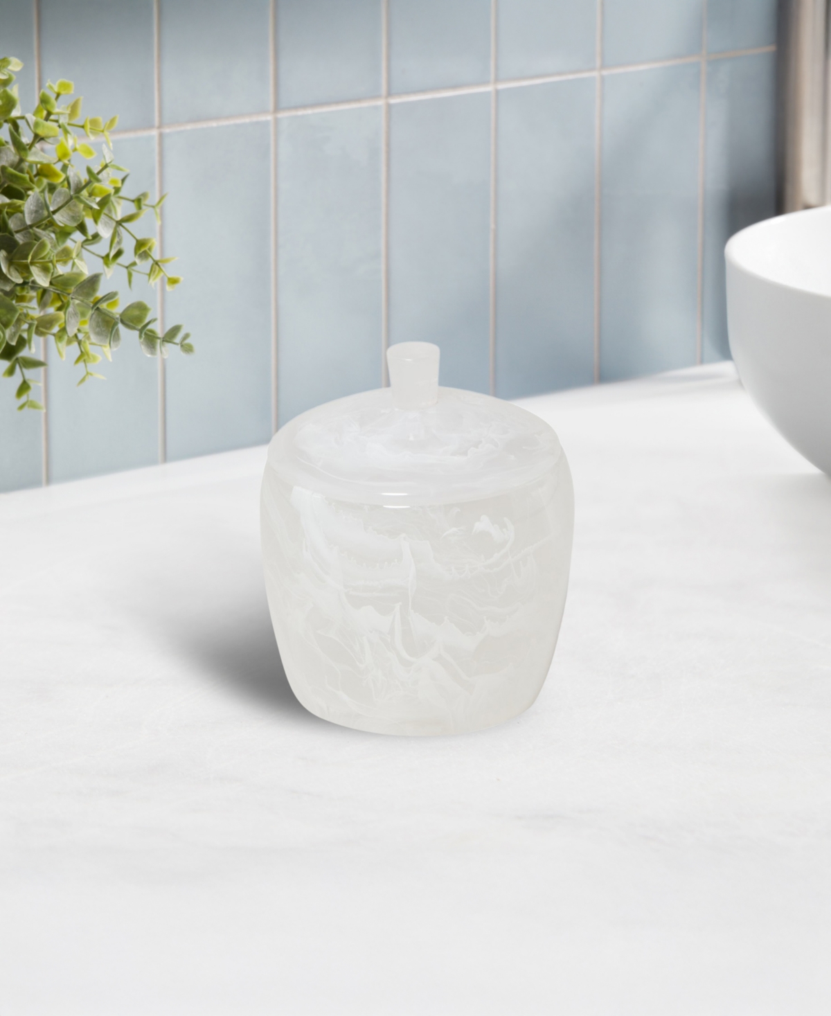 Roselli Trading Company Clouds Resin Canister