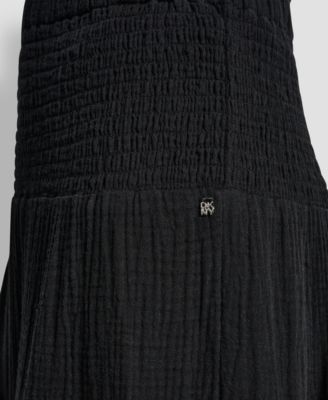 Women's Smocked-Waist Tiered Maxi Skirt