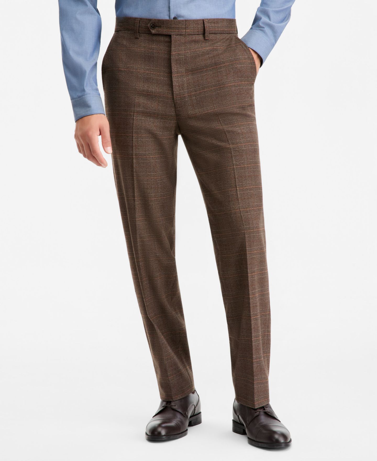 Мужские комплекты Nautica Modern-Fit Stretch Fall 2-Piece Suit, цвет: Коричневый клетчатый — фото 7