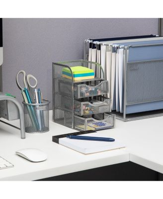 Mesh Binder Clip Basket Office Storage