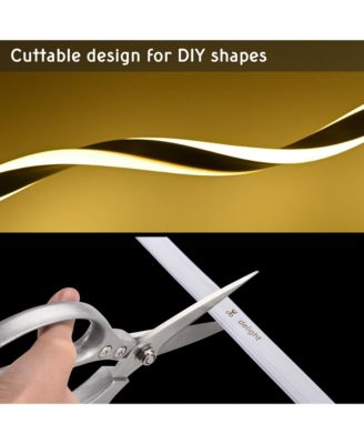 100FT Warm White Neon Rope Lights with 2" Plastic U Channel System 10PCS,Remote Control AC 110V Waterproof Dimmable Cuttable DEL-D1M100W