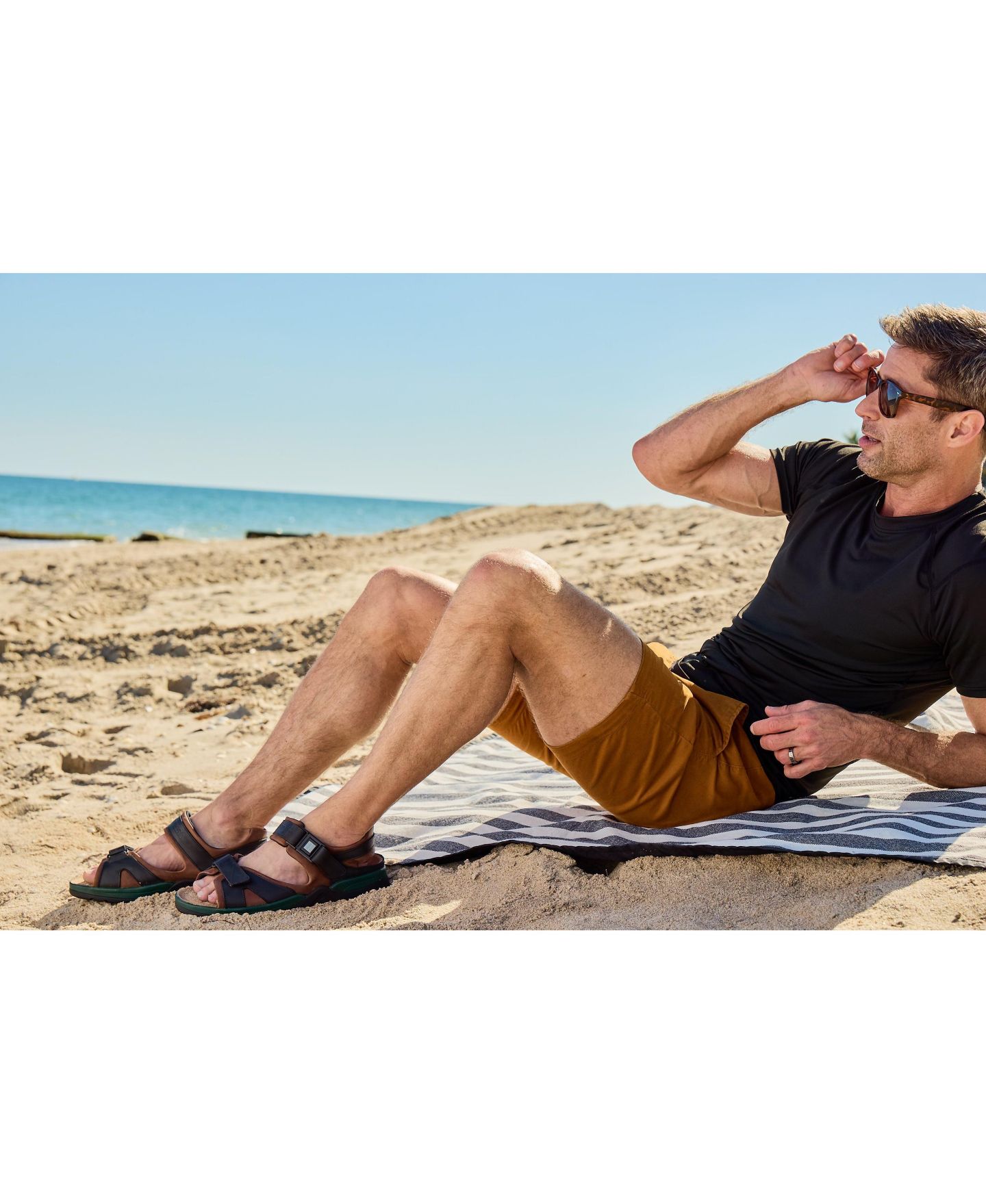 Мужские сандалии Mephisto Shark Fit Sandal, цвет: Тёмный коричневый — фото 6