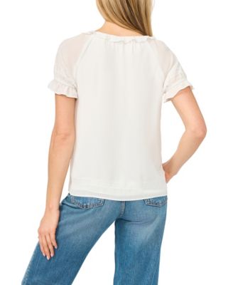 Women's Scoop Neck Short-Sleeve Blouse