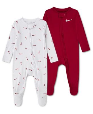 Baby Essentials Viscose Long-Sleeve Footed Coveralls, 2 Pack