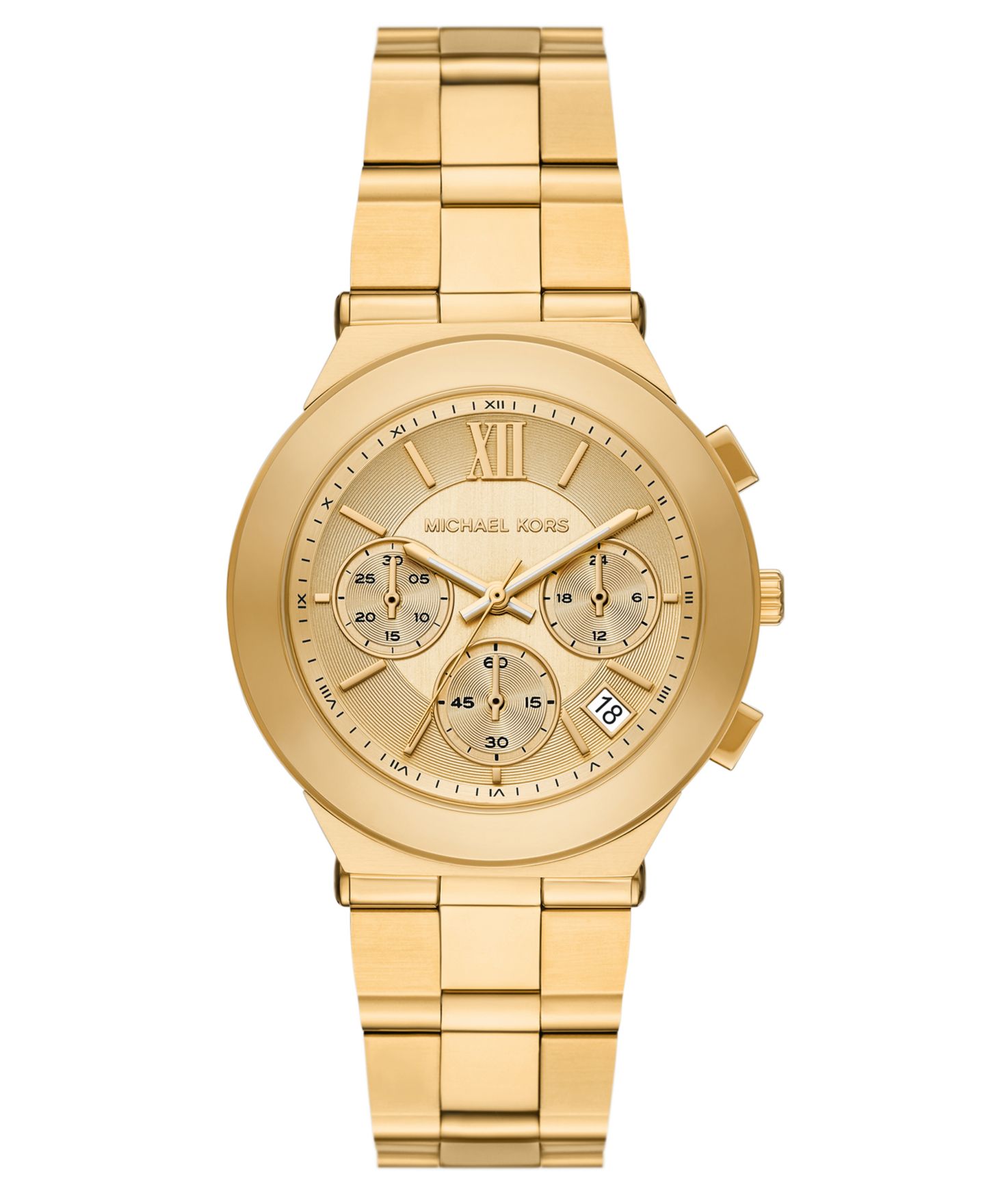 Женские часы Michael Kors Billie Quartz Chronograph Gold Stainless Steel Watch 37mm — фото 1