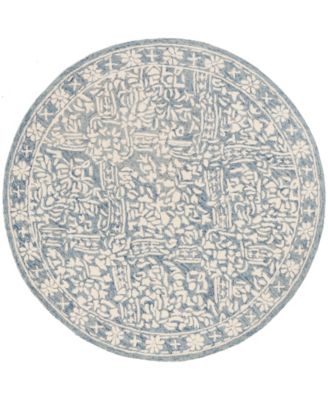 Lauren Ralph Lauren Olivier LRL6935M Blue and Ivory 5' X 5' Round Area Rug