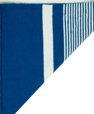 Hanover Stripe LRL2461C Blue Outdoor Area Rug Collection