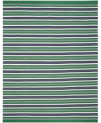 Leopold Stripe LRL2462K Green 8' X 10' Outdoor Area Rug