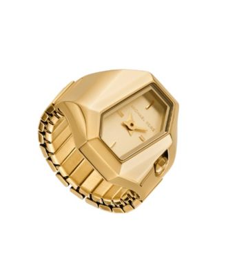Women's Suri Quartz Two-Hand Gold Stainless Steel Ring Watch 22mm