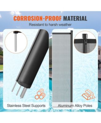 4 x 108 FT Removable Safety Pool Fence With Stainless Steel Legs For DIY Installation