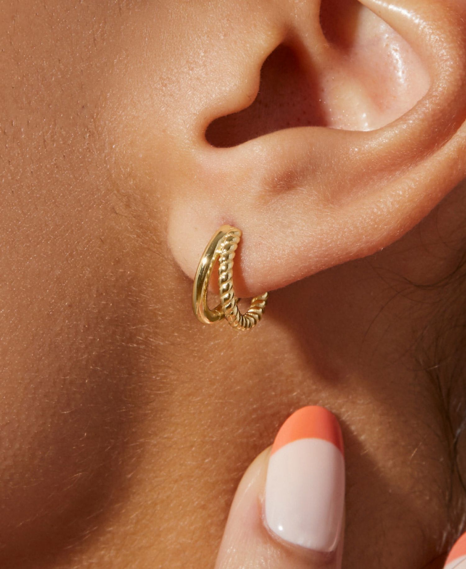 Jesse Small Gold-Plated Hoop Earrings