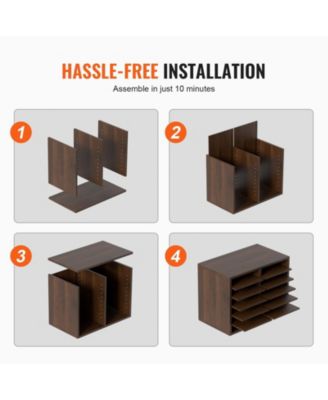 12 Compartment Literature Organizer With Adjustable Shelves for Office and Home