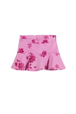 Girls Girls's Short denim floral skirt