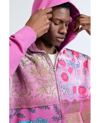 Men's Floral Zipper Sweatshirt