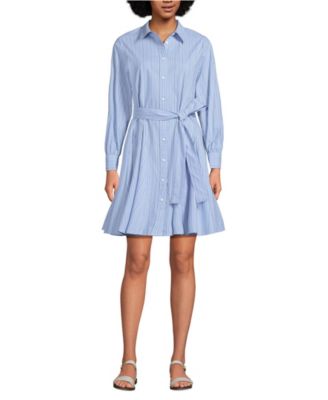 Women's Poplin Button Front with Godets Dress