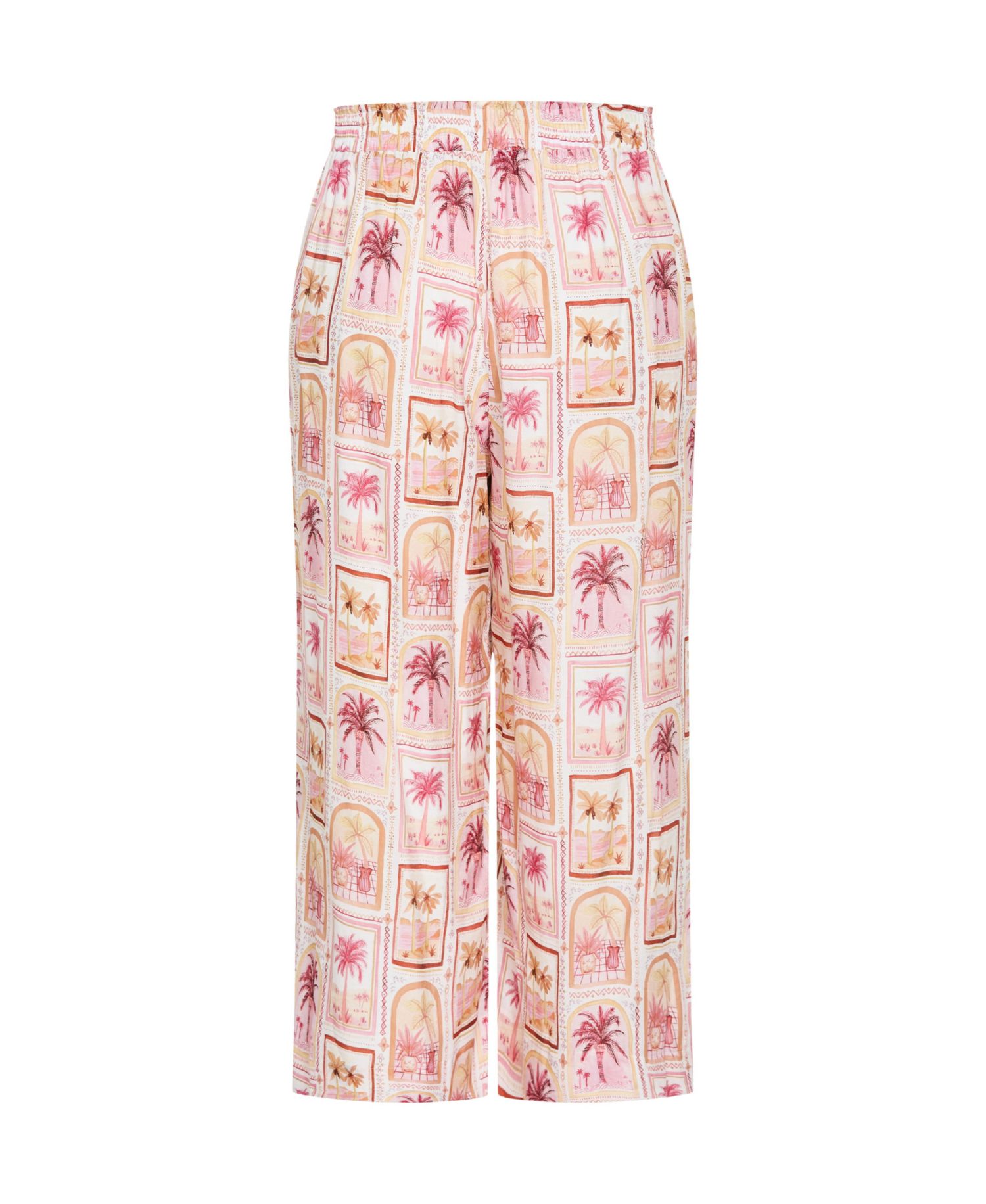 Women's Postcard Soiree Print Wide Leg Pant