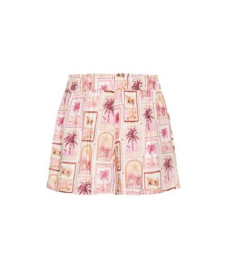 Women's Postcard Soiree Print Short