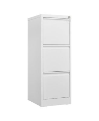 Metal Vertical Filing Cabinet with Lock and 3 Drawers