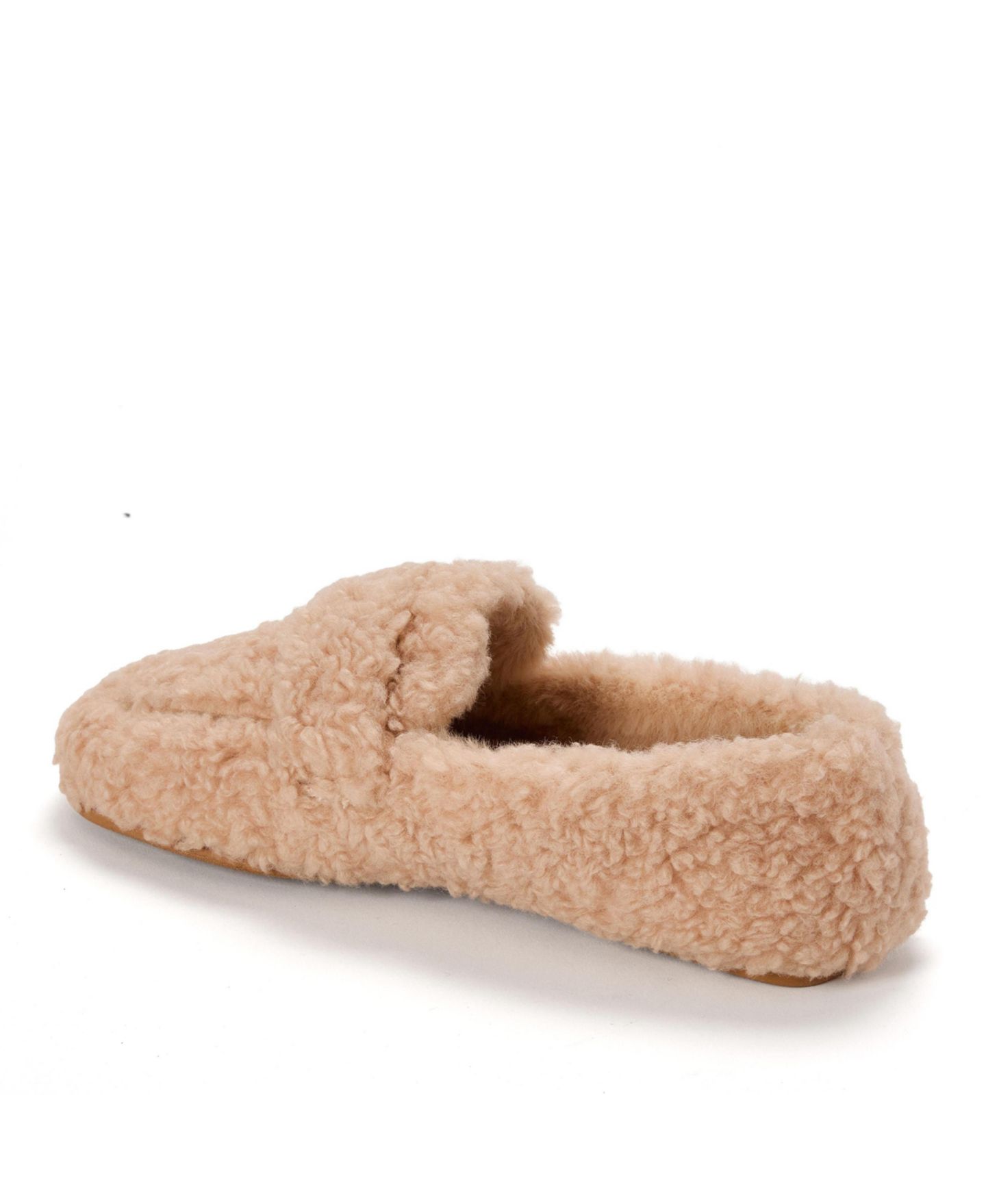 Женские тапочки Dearfoams Madeline Luxe Teddy Loafer Slipper, цвет: Латте — фото 6