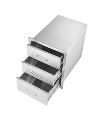 Outdoor Kitchen Stainless Steel BBQ Triple Access Drawers 18in x 23in x 23in